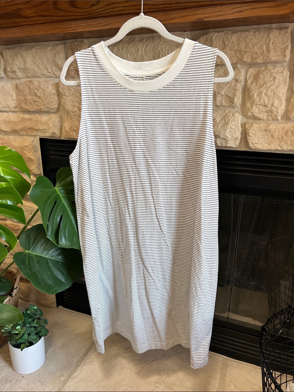 a new day Striped Knit Tank Top - White & Black